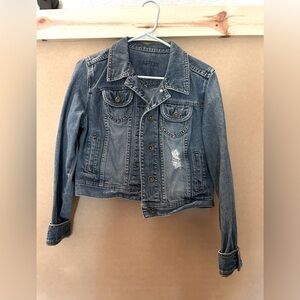 Denim crop jacket